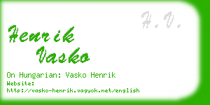 henrik vasko business card